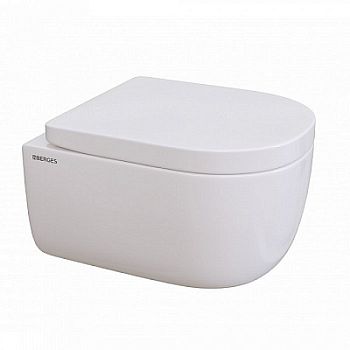Унитаз подвесной Berges Ego 082122, безободковый с сиденьем микролифт