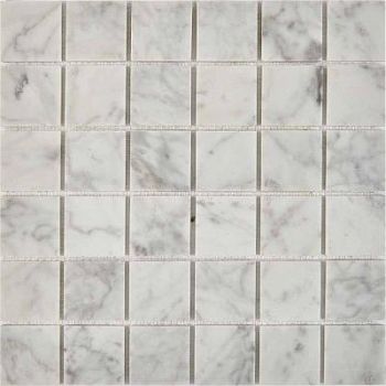 PIX 238 Bianco carrara, чип 48х48 мм, сетка 305х305х6 мм, Полированная PIX 238 Bianco carrara, чип 48х48 мм, сетка 305х305х6 мм, Полированная