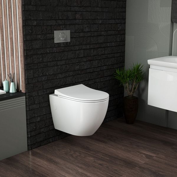 Унитаз подвесной Grossman GR-4451S безободковый с тонкой крышкой