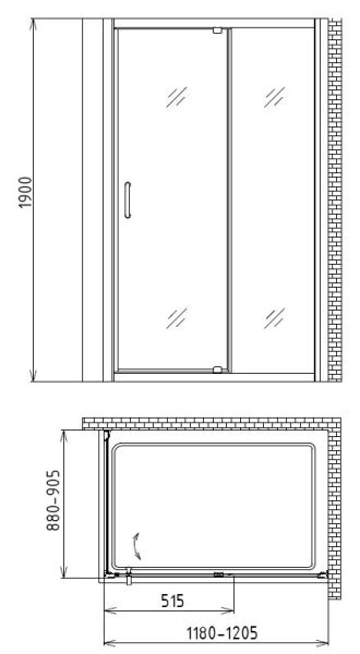 Душевой уголок Gemy Sunny Bay S28191B-A90 Душевой уголок Gemy Sunny Bay S28191B-A90
