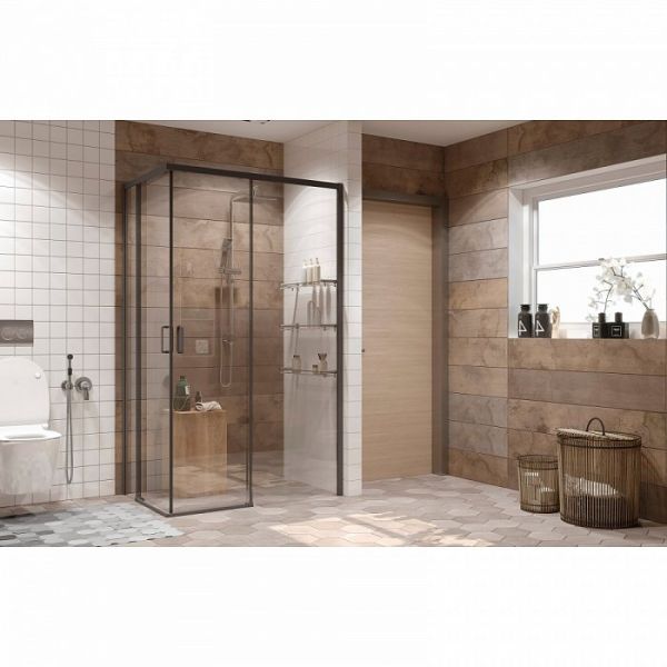 Душевой уголок Ambassador Queen 11011205RBlack 120x200x80 профиль черный,  стекло прозрачное Душевой уголок Ambassador Queen 11011205RBlack 120x200x80 профиль черный,  стекло прозрачное