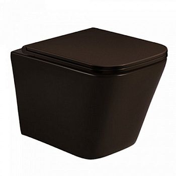 Унитаз подвесной BelBagno Ardente-R BB520CHR-NERO безободковый P-trap, матовый