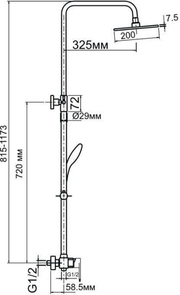 Душевая стойка Aquanet Quadro FSC1603-2