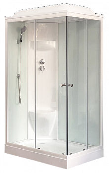 Душевая кабина Royal Bath 8120HP6-WT белое/прозрачное левая
