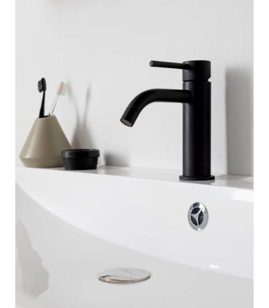 Смеситель для раковины без д/к, Черный матовый