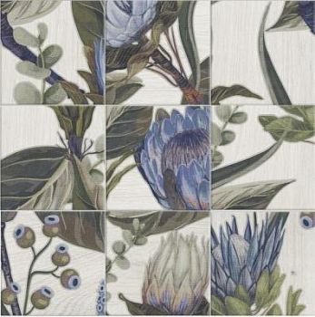 Blu Leaves 20x20