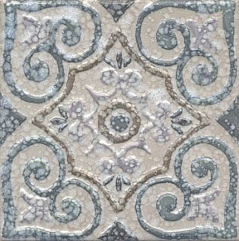 Декор Барио 15х15 бежевый