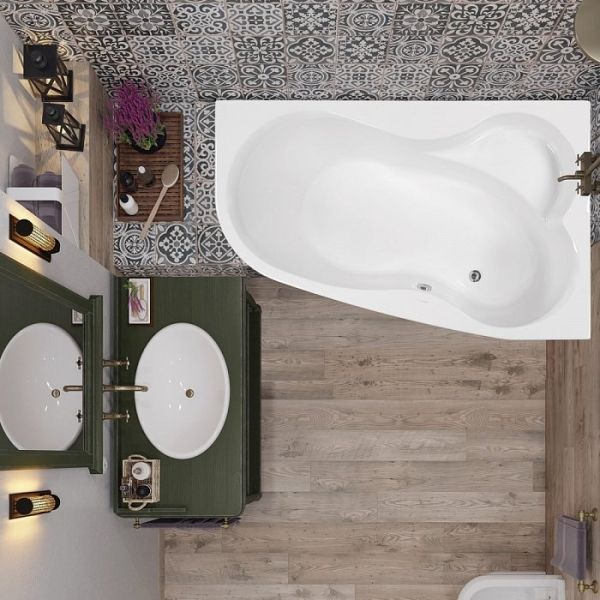 Акриловая ванна Vagnerplast MELITE 160x105 Right