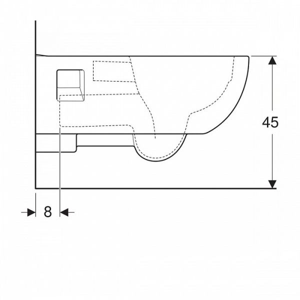 Унитаз подвесной Geberit Renova Comfort 500.693.01.1 белый
