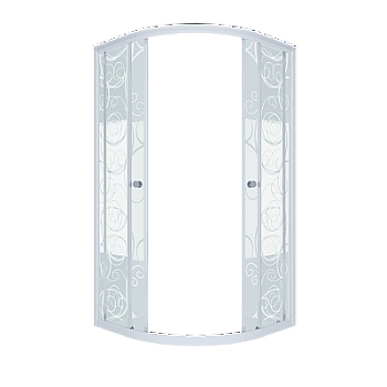 Душевой уголок Triton Стандарт Узоры 90x90 см четверть круга стекло с узором