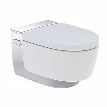 Унитаз приставной Geberit AquaClean Mera Classic 146.204 электронный и крышка-биде дизайн-панель - хром
