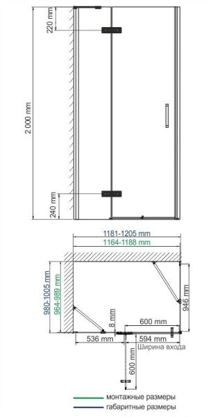 Душевой уголок Wasserkraft Aller 10H10LWHITE 120x100см прозрачный Душевой уголок Wasserkraft Aller 10H10LWHITE 120x100см прозрачный