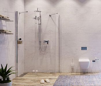 Душевой уголок Wasserkraft Aller White 90 см стекло прозрачное