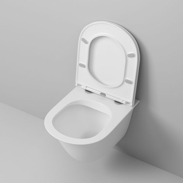 Унитаз подвесной Grossman GR-4412MS безободковый с тонкой крышкой, матовый белый Унитаз подвесной Grossman GR-4412MS безободковый с тонкой крышкой, матовый белый