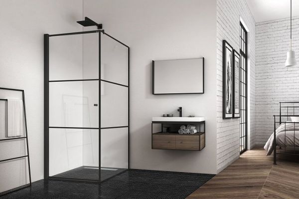 Душевой уголок Berges Wasserhaus Dark 90х90 см 061020L левый