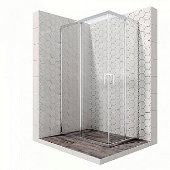 Душевой уголок Ambassador Kingston 14011101 120x80x200 профиль хром, стекло прозрачное