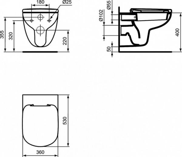 Унитаз подвесной Ideal Standard Tempo T331101 Унитаз подвесной Ideal Standard Tempo T331101