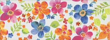 Декор Венсен 15х40 белый