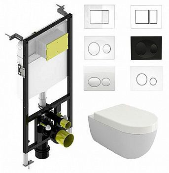 Комплект Bocchi V-Tondo 1416-001-0129 подвесной унитаз + инсталляция Bocchi 8010-1000