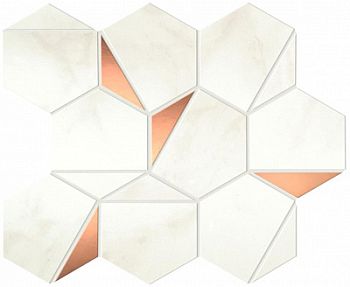 Мозаика Marvel Shine Calacatta Delicato Gold Hex Shiny 25.1x29