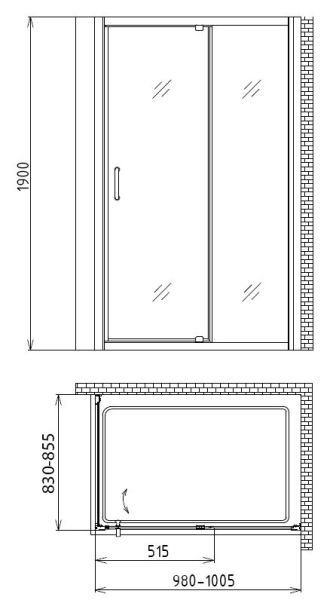 Душевой уголок Gemy Sunny Bay S28191A-A85 Душевой уголок Gemy Sunny Bay S28191A-A85