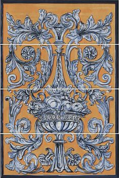 Панно Площадь Испании 40х60 коричневый