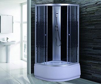 Душевая кабина Niagara Eco NG-7508-08BK BLACK 90x90x200 стекло мозаика