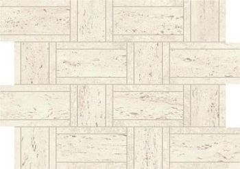 Marvel Travertine White Mosaico Basketweave 35x47