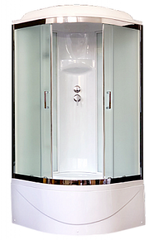Душевая кабина Royal Bath RB90BK6-WC-CH 90x90 см двери матовые задние стенки белые