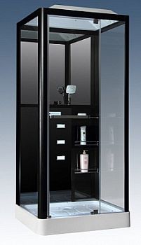 Душевая кабина Loranto Selak CS 126-3A L 90x100x215 см черная