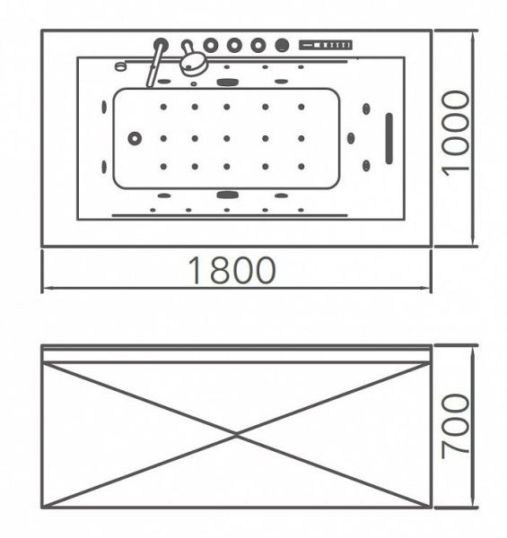 Акриловая ванна Gemy G9258 Акриловая ванна Gemy G9258