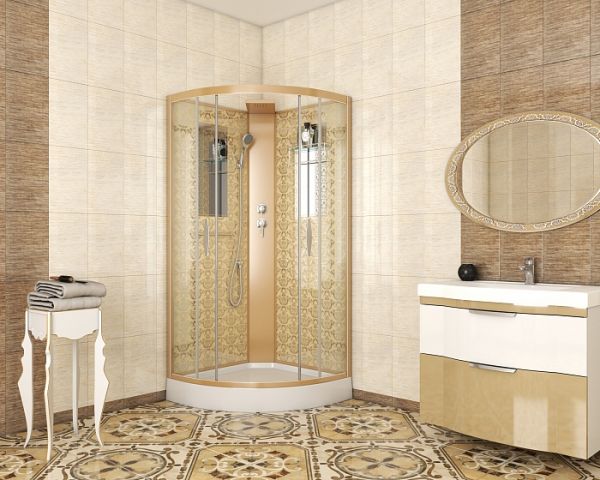 Душевая кабина Niagara Luxe NG-7715GBK 90х90х210 стекло прозрачное