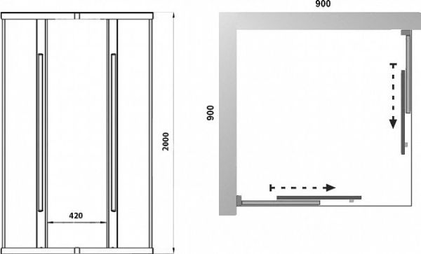 Душевой уголок Triton Орион 90x90 прозрачное стекло