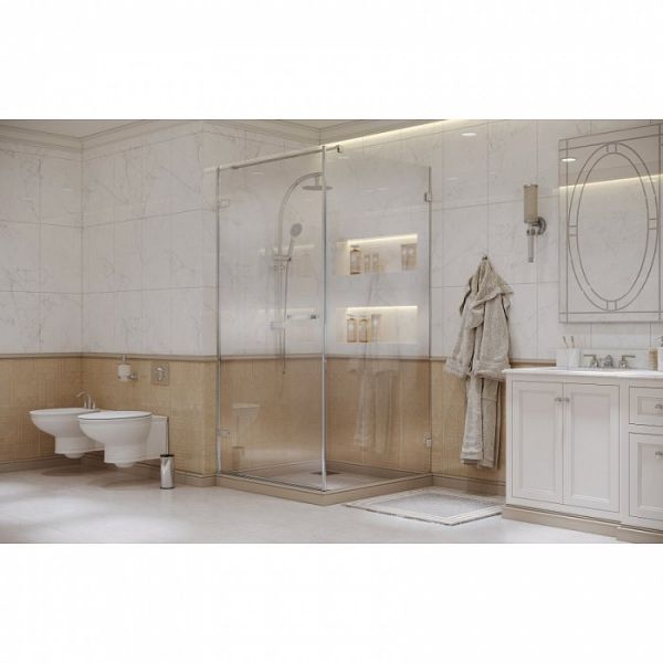 Душевой уголок Ambassador Abner 10011101L 90x90x200 профиль хром, стекло прозрачное