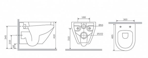 Унитаз подвесной AM.PM Spirit 2.0 FlashClean с сиденьем, C701700SC