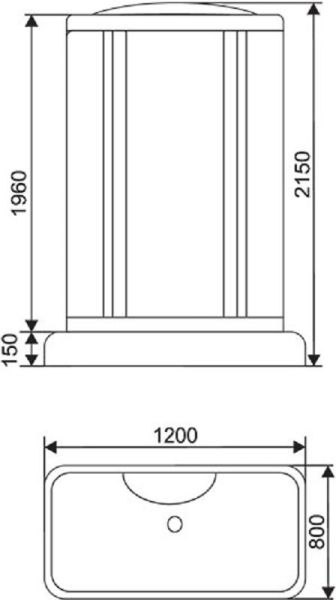 Душевая кабина Arcus AS-119 120x80 см стекла матовые фактурные
