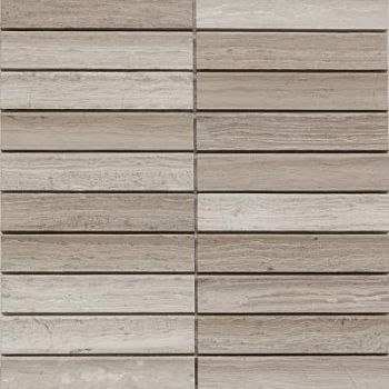 PIX 347 White Wooden, Concave, чип 30х151 мм, сетка 305х318х12 мм, Матовая