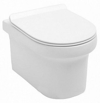 Унитаз подвесной Aquanet Nova-W BL-101N-WHT (211914) безободковый с крышкой сиденьем Soft Close - Slimseat