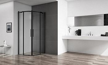 Душевой уголок BelBagno ACQUA-R-2-90-C-NERO 90x90 см стекло прозрачное