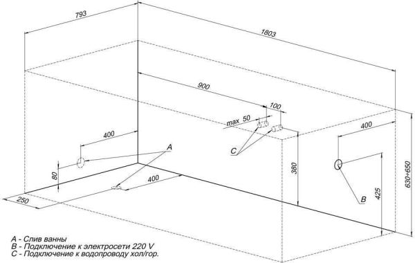 Акриловая ванна Aquanet Grenada 180x80 Акриловая ванна Aquanet Grenada 180x80