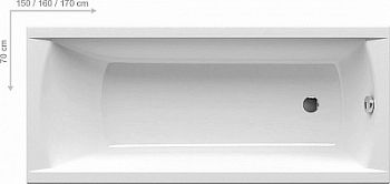 Акриловая ванна Ravak CLASSIC 160x70 см N