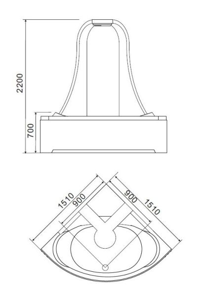 Акриловая ванна Gemy G9069 K