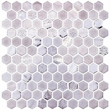 Мозаика Hex Vulcano Sense Silver 30.1x29