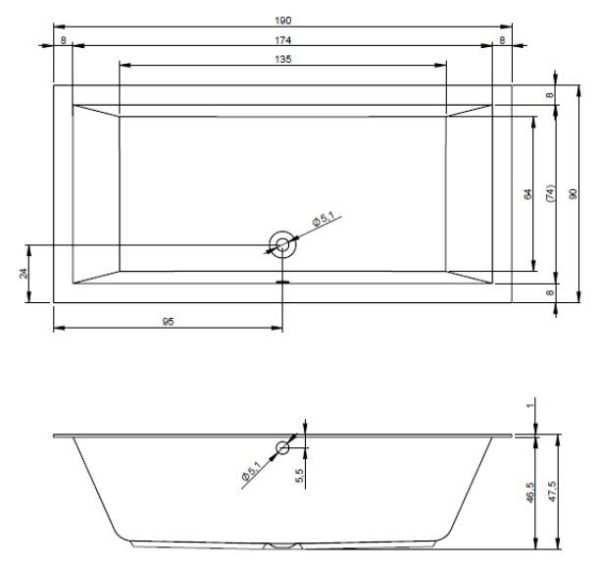 Акриловая ванна Riho Lugo 190x90 см Акриловая ванна Riho Lugo 190x90 см