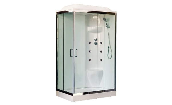 Душевая кабина Royal Bath RB8120HP7-WT-CH-R 120x80 см правая стекло прозрачное