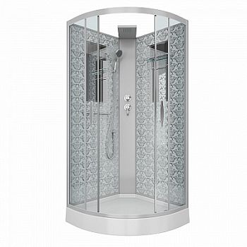 Душевая кабина Niagara Luxe NG-7715WBK 90х90х210 стекло прозрачное