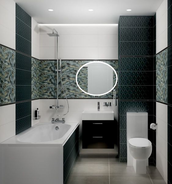 Плитка Диагональ белый структура обрезной 25х75