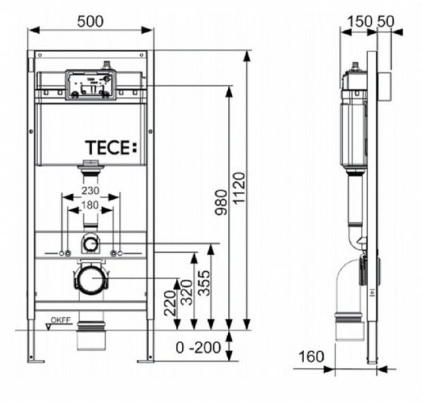 Комплект TECE Base 9400000.WC1 подвесной унитаз+ инсталляция+ кнопка смыва белая Комплект TECE Base 9400000.WC1 подвесной унитаз+ инсталляция+ кнопка смыва белая