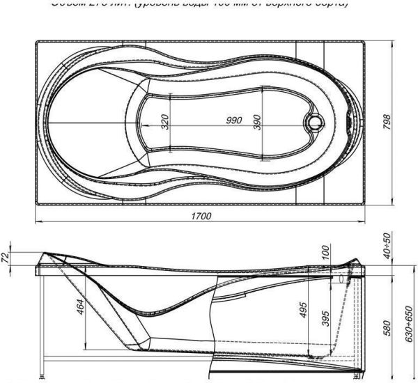 Акриловая ванна Aquanet Grenada 170x80 Акриловая ванна Aquanet Grenada 170x80