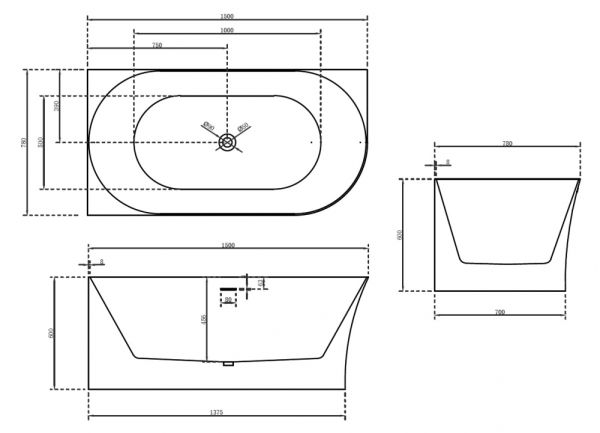 Акриловая ванна ABBER AB9258-1.5 L Акриловая ванна ABBER AB9258-1.5 L